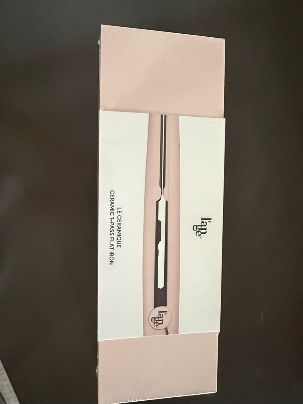 Lange Ceramic 1" Flat Iron - Pale Pink and White